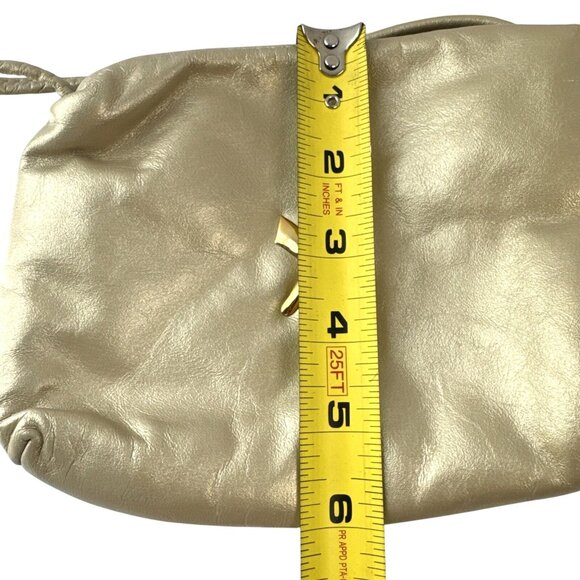 Paloma Picasso Gold Leather Crossbody Bag With Iconic X Logo & Zip Closure - Picture 9 of 12